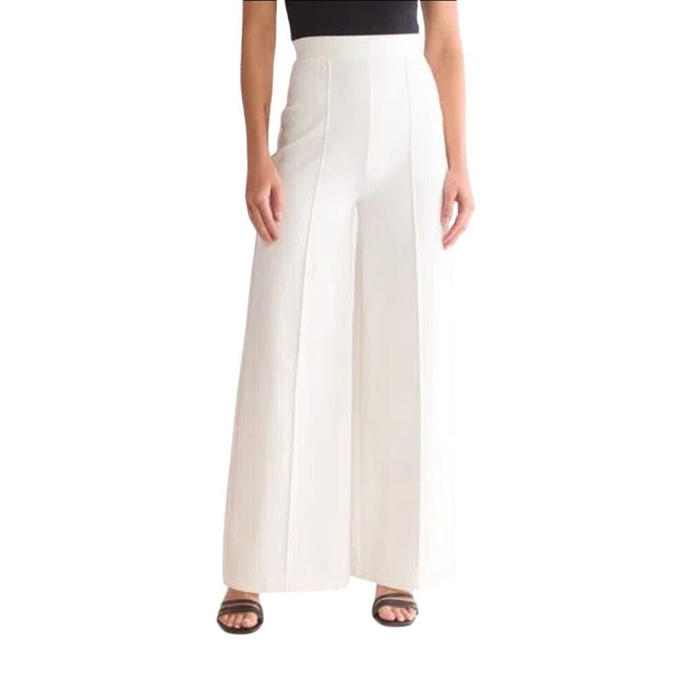 By Design Julianna Ponte Wide Leg Pants White Gardenia M